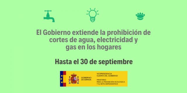 foto de El Gobierno extiende la prohibición de cortes de agua, electricidad y gas en los hogares