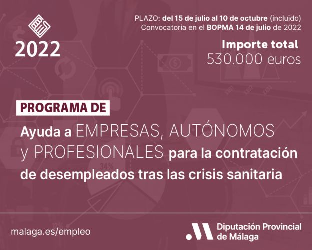 foto de El 10 de octubre concluye el plazo para optar al programa de contratación de personas desempleadas tras la crisis sanitaria