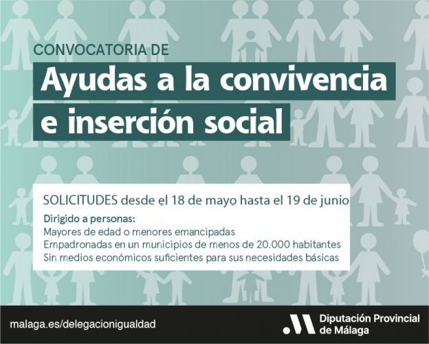 foto de Diputación abre el plazo para solicitar ayudas de convivencia e inserción social