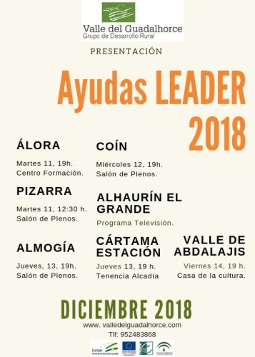 foto de El GDR celebrará reuniones informativas para presentar las ayudas Leader 2018