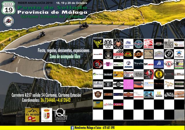 foto de La ruta motera Rider Andalucía 2019 contará con punto de sellado en Cártama