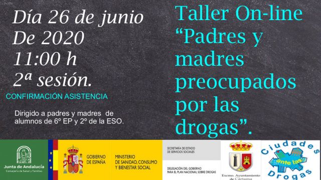 foto de Nueva sesión del taller online “Padres y madres preocupados por las drogas”