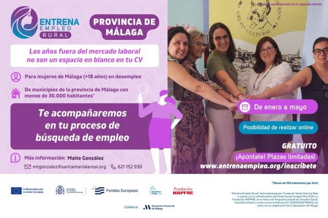 foto de El programa ‘Entrena Empleo Rural" dirigido a mujeres para buscar trabajo, anuncia sus últimas plazas