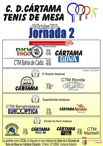 foto de Fin de semana muy cargado de partidos para el CD Cártama Tenis de Mesa