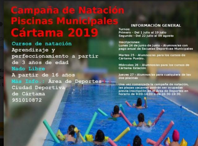 foto de Campaña Municipal de Natación 2019