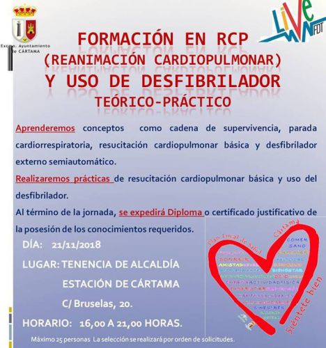 foto de Curso gratuito de RCP y uso del desfibrilador