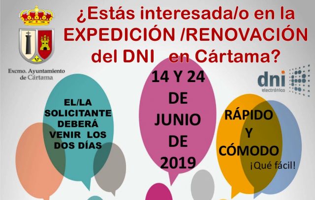 foto de Nuevas fechas para expedir o renovar el DNI en Cártama