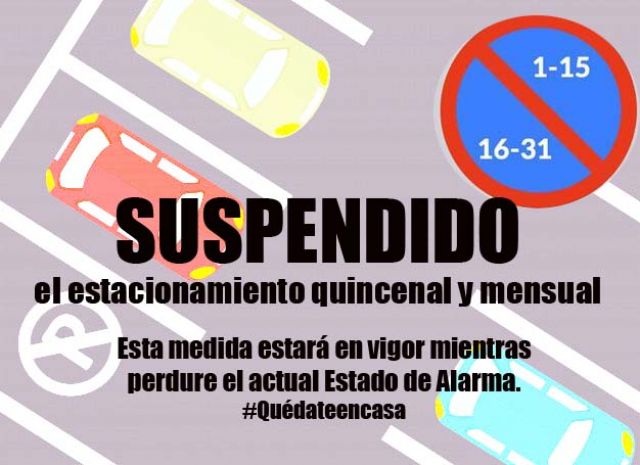 foto de Se suspende el estacionamiento quincenal y mensual en Cártama