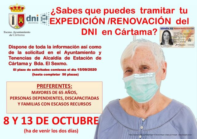 foto de Fechas en octubre para renovar tu DNI en Cártama