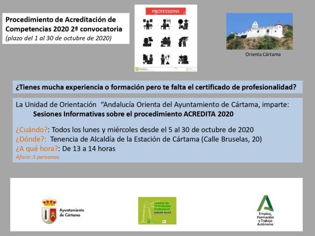 foto de “Acredita 2020” Sesiones informativas sobre el procedimiento de evaluación y acreditación de competencias profesionales