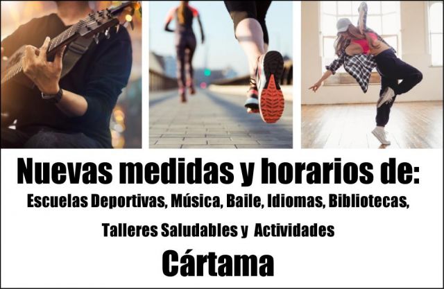 foto de Nuevas medidas y horarios de Escuelas Deportivas, Música, Baile, Idiomas, Bibliotecas... en Cártama